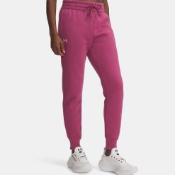 Spodnie damskie Under Armour Rival Fleece. Fioletowe obuwie sportowe damskie Under Armour, bez wzorów. Za 158.67 zł.