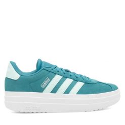 Sneakersy adidas. Niebieskie trampki i tenisówki chłopięce Adidas, bez wzorów, bez zapięcia. Za 249.99 zł.
