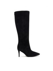 Guess Kozaki FLFCLT SUE11 Czarny. Czarne kozaki damskie Guess, ze skóry, bez obcasa, na szpilce. Za 954.99 zł.