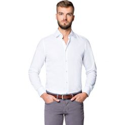 Koszula Biała Smart by Lancerto. Białe koszule męskie LANCERTO, z bawełny, z klasycznym kołnierzykiem. Za 199.90 zł.