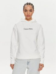 Calvin Klein Bluza Hero Logo K20K205449 Biały Regular Fit. Białe bluzy damskie Calvin Klein, xxl, bez wzorów, z bawełny, bez kaptura. Za 309.99 zł.