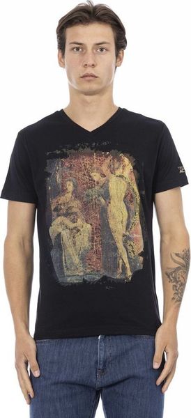 Trussardi Action T-shirty marki Trussardi Action model 2AT145 kolor Czarny. Odzież Męskie. Sezon: 3XL. Czarna t-shirty męskie Trussardi Action, m, bez wzorów, bez kołnierzyka. Za 117.99 zł.