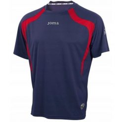 Koszulka piłkarska męska Joma Champion. Niebieskie koszulki sportowe męskie Joma, m, bez wzorów, bez kołnierzyka, bez ramiączek, do piłki nożnej. Za 35.99 zł.