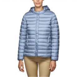 Kurtka GEOX D JAYSEN A Niebieski. Niebieskie kurtki damskie Geox, bez wzorów, z tkaniny, bez kaptura. Za 765.99 zł.