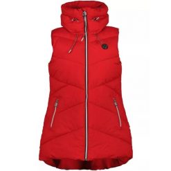 Kamizelka Luhta Koski - czerwona. Czerwone kurtki sportowe damskie Luhta, na zimę, xs, bez wzorów, bez kaptura. Za 649.00 zł.
