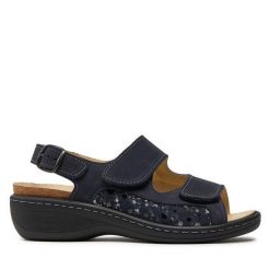 Sandały Dr. Brinkmann. Niebieskie sandały damskie Dr. Brinkmann, bez wzorów, bez obcasa, na płaskiej podeszwie, bez zapięcia. Za 319.99 zł.
