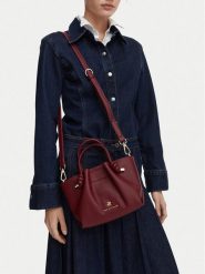 Beverly Hills Polo Club Torebka EO-BHPC-C-015-10 Bordowy. Czerwone torebki do ręki damskie Beverly Hills Polo Club, bez wzorów, ze skóry, bez dodatków. Za 249.99 zł.