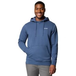Bluza dresowa sportowa męska Meridian Creek Hoodie. Niebieskie bluzy sportowe męskie Columbia, l, bez wzorów, z bawełny, bez kaptura. Za 259.99 zł.