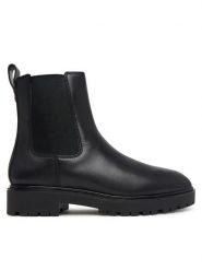 LAUREN RALPH LAUREN Sztyblety 802974476002 Czarny. Czarne botki damskie Lauren Ralph Lauren, ze skóry, bez obcasa, na płaskiej podeszwie, bez zapięcia. Za 879.99 zł.