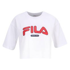Koszulka damska FILA Lucena. Białe koszulki sportowe damskie Fila, s, bez wzorów, casualowe, bez kołnierzyka. Za 85.99 zł.