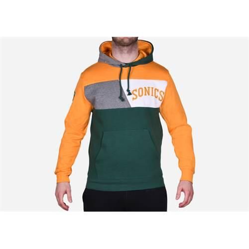 Bluza sportowa męska Mitchell & Ness Seattle Supersonics. Brązowe bluzy męskie Mitchell & Ness, m, bez wzorów, z kapturem, trekkingowe. Za 518.00 zł.