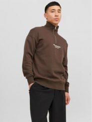 Jack & Jones Bluza Vesterbro 12241777 Brązowy Relaxed Fit. Brązowe bluzy męskie Jack & Jones, m, bez wzorów, z bawełny, bez kaptura. Za 219.99 zł.