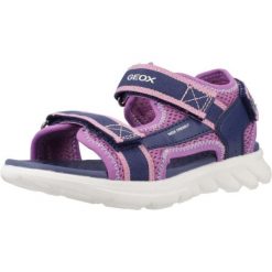 Sandały GEOX J SANDAL AIRADYUM GI Niebieski. Niebieskie sandały damskie Geox, bez wzorów, z syntetyku, bez obcasa, bez zapięcia. Za 212.99 zł.