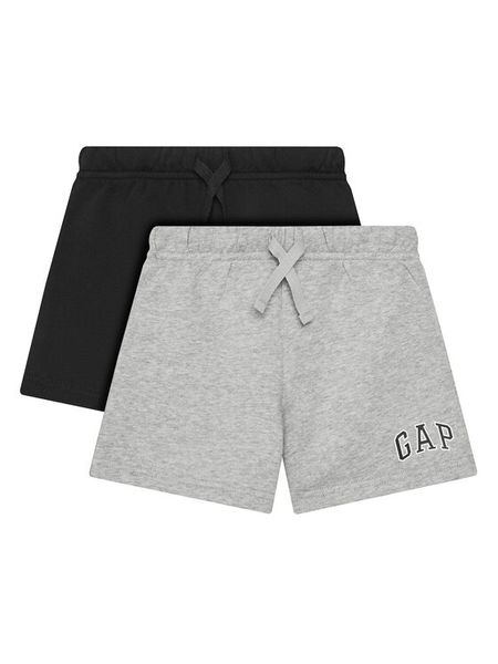 Gap Komplet szortów sportowych 723598 Czarny Regular Fit. Czarne szorty dla chłopców GAP, bez wzorów, z bawełny, sportowe. Za 89.99 zł.