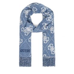 Szalik Guess. Niebieskie szaliki męskie Guess, z aplikacjami. Za 239.99 zł.