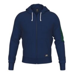 Sweat zapinany na zamek błyskawiczny z kapturem Errea Essential. Niebieskie bluzy męskie ERREA, bez zapięcia, na fitness i siłownię. W wyprzedaży za 165.50 zł.