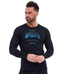 Koszulka męska z długim rękawem wełniana Brubeck OUTDOOR WOOL PRO. Czarne bluzki z długim rękawem męskie Brubeck, l, bez wzorów, z materiału, klasyczne, bez kołnierzyka. Za 314.99 zł.