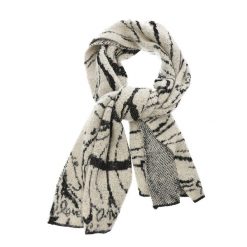 Beżowy Wzorzysty Szal Damski Anekke. Czarne szaliki i chusty damskie Anekke, na jesień, bez wzorów, z materiału, eleganckie. Za 159.00 zł.