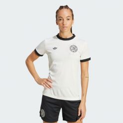 Koszulka Germany Anniversary. Białe koszulki sportowe damskie Adidas, xl, bez wzorów, z materiału, sportowe, bez kołnierzyka. Za 449.00 zł.