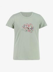 Koszulka dziewczęca CMP Rave G T-Shirt. Zielone bluzki dla dziewczynek CMP, bez wzorów, z materiału, bez ramiączek. Za 65.99 zł.