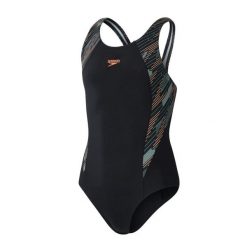 Dziewczęcy jednoczęściowy kostium kąpielowy Speedo Hyperboom Splice Muscleback. Niebieskie stroje kąpielowe dla dziewczynek Speedo, bez wzorów, z materiału. Za 189.00 zł.