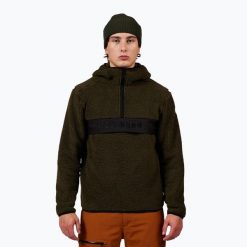 Bluza męska Rossignol Alltrack Anorak Fleece. Zielone bluzy sportowe męskie Rossignol, m, bez wzorów, bez kaptura, narciarskie. Za 389.99 zł.