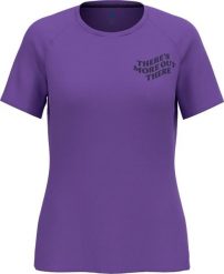 Koszulka damska Odlo ESSENTIAL PRINT T-shirt crew neck s/s. Fioletowe koszulki sportowe damskie Odlo, l, bez wzorów, z materiału, bez kołnierzyka, bez ramiączek, do biegania. Za 172.10 zł.