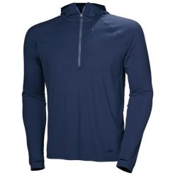Bluza z kapturem 1/2 zip Helly Hansen Shine Solen. Niebieskie bluzy męskie Helly Hansen, l, bez wzorów, z elastanu, z kapturem. Za 385.00 zł.