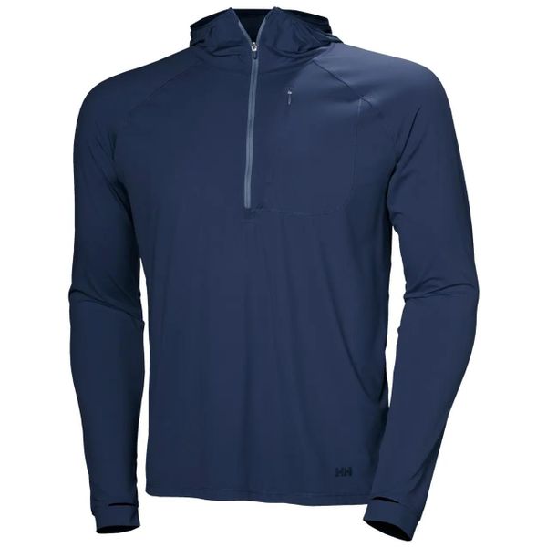 Bluza z kapturem 1/2 zip Helly Hansen Shine Solen. Niebieskie bluzy męskie Helly Hansen, l, bez wzorów, z elastanu, z kapturem. Za 385.00 zł.