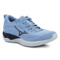 Buty Mizuno Wave Revolt 2 J1GD218152 niebieskie. Niebieskie obuwie sportowe damskie bez wzorów, z materiału, do biegania, mizuno wave. Za 576.40 zł.