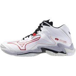 Buty halowe Mizuno Wave Lightning Z Mid. Białe buty sportowe męskie Mizuno, bez zapięcia, do siatkówki, mizuno wave. W wyprzedaży za 551.75 zł.
