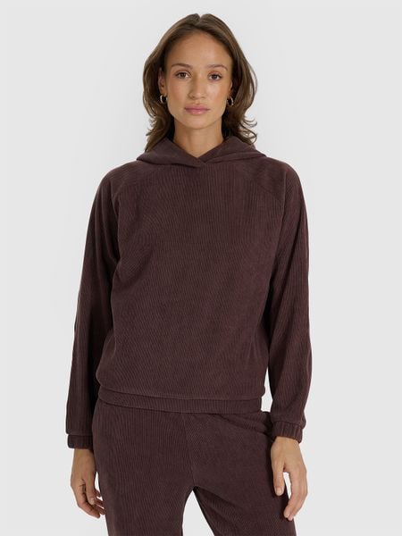 4F Bluza dresowa nierozpinana z kapturem damska - brązowa S. Brązowe bluzy damskie 4f, s, bez wzorów, z dresówki, z kapturem. Za 159.99 zł.