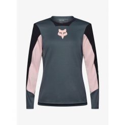 Bluza rowerowa damska Fox Defend LS Jersey Creation. Niebieskie bluzy damskie FOX, bez wzorów, z jersey, bez kaptura, rowerowe. Za 313.49 zł.