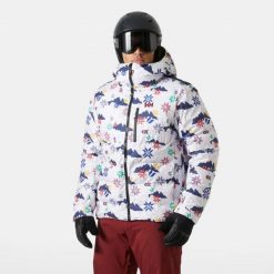 Kurtka puchowa Helly Hansen Kvitfjell. Białe kurtki snowboardowe męskie Helly Hansen, m, bez wzorów, z puchu, bez kaptura, narciarskie. Za 1,647.00 zł.