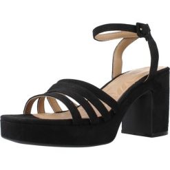 Sandały MTNG 50658M Czarny. Czarne sandały damskie MTNG, bez wzorów, z syntetyku, bez obcasa, bez zapięcia. Za 152.99 zł.
