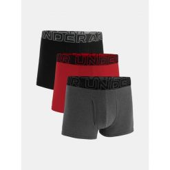 Bokserki męskie Under Armour M Perf Cotton 3-calowe, szaro-szare, 3-pak. Czerwone bokserki męskie Under Armour, m, bez wzorów. Za 272.99 zł.