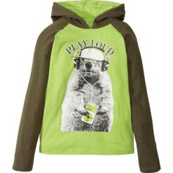 Shirt z kapturem bonprix ciemnooliwkowo-zielone jabłko. Koszule dla chłopców marki bonprix. Za 21.99 zł.