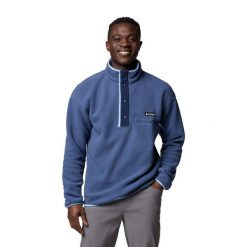 Bluza polarowa męska Columbia Helvetia II Half Snap Fleece. Brązowe bluzy męskie Columbia, m, bez wzorów, z polaru, bez kaptura, trekkingowe. Za 199.99 zł.