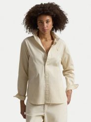 Polo Ralph Lauren Koszula 211910743505 Beżowy Regular Fit. Brązowe bluzki damskie Polo Ralph Lauren, m, bez wzorów, z bawełny, bez kołnierzyka, bez ramiączek. Za 859.99 zł.