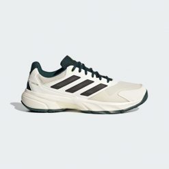 Buty CourtJam Control 3 Tennis. Białe buty sportowe męskie Adidas, z materiału, bez zapięcia, tenisowe. Za 399.00 zł.
