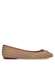 LAUREN RALPH LAUREN Baleriny 802P18430001 Beżowy. Brązowe baleriny damskie Lauren Ralph Lauren, bez wzorów, z materiału, bez obcasa. Za 729.99 zł.