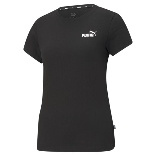 Koszulka fitness damska Puma ESS Small Logo Tee. Czarne koszulki sportowe damskie Puma, s, bez wzorów, z bawełny, sportowe, bez kołnierzyka. W wyprzedaży za 74.90 zł.