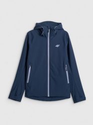 4F Kurtka przejściowa membrana 5000 damska - granatowa M. Niebieskie płaszcze damskie 4f, na jesień, l, bez wzorów, bez kaptura. Za 299.99 zł.