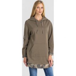 BLUZA TWINSET. Brązowe bluzy damskie Twinset, z aplikacjami, z bawełny, z kapturem. Za 1,039.00 zł.