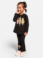 Coccodrillo Legginsy WC4122101CEN Czarny Slim Fit. Czarne legginsy dla dziewczynek COCCODRILLO, bez wzorów, z bawełny. Za 29.99 zł.