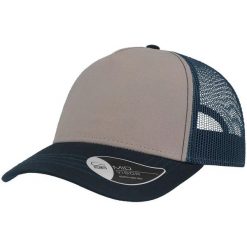 Rapper Canvas 5 Panel Trucker Cap. Niebieskie czapki i kapelusze damskie ATLANTIS, bez wzorów. Za 51.99 zł.