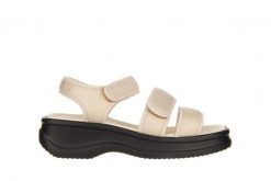 Sandały Azaleia Tania Soft Therapy Pap Off White Black 198024, Biały/Czarny, Materiał - 38. Brązowe obuwie sportowe damskie Azaleia, bez wzorów, z materiału, trekkingowe. W wyprzedaży za 89.10 zł.