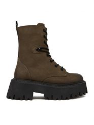 G-Star Raw Trzewiki CEO-WI34-MANYA-03 Khaki. Brązowe botki damskie G-Star Raw, z nubiku, retro, bez obcasa, na płaskiej podeszwie, bez zapięcia. Za 369.99 zł.