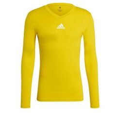 Koszulka piłkarska męska adidas Team Base Tee. Żółte koszulki sportowe męskie Adidas, m, bez wzorów, z poliesteru, bez kołnierzyka, bez ramiączek, do piłki nożnej. Za 69.99 zł.