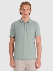4F Koszulka polo regular męska - oliwkowa/khaki M. Brązowe koszulki polo męskie 4f, m, bez wzorów, z bawełny, klasyczne, bez ramiączek. W wyprzedaży za 79.99 zł.